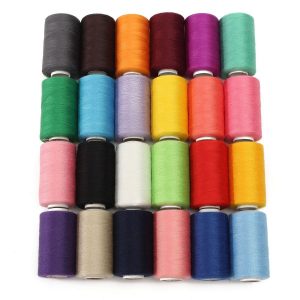 KINGSO-24-Assorted-Colors-Polyester-Sewing-Thread