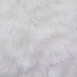 Faux-Fake-Fur-Solid-Shaggy-Long-Pile-Fabric-White