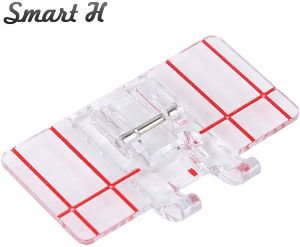 Smart H Border Guide Sewing Machine Presser Foot - Fits All Low Shank Snap-On Singer, Brother, Babylock, Euro-Pro, Simplicity, White, Janome, Kenmore, Juki, New Home