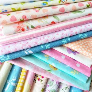 flic-flac 50pcs 12 x 12 inches (30cmx30cm) Cotton Fabric Squares Quilting Sewing Floral Precut Fabric Square Sheets for Craft Patchwork
