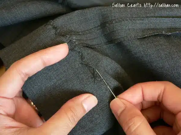 how to hem pants with a sewing needle